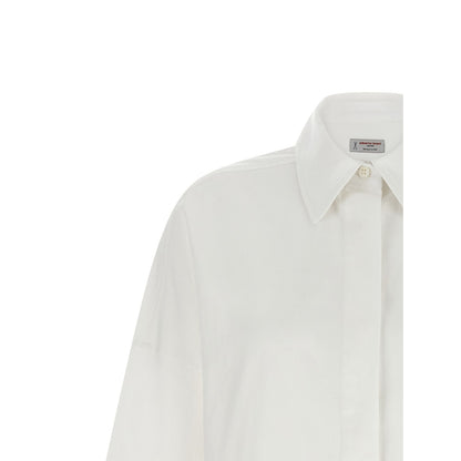 Alberto Biani White Cotton Blouse
