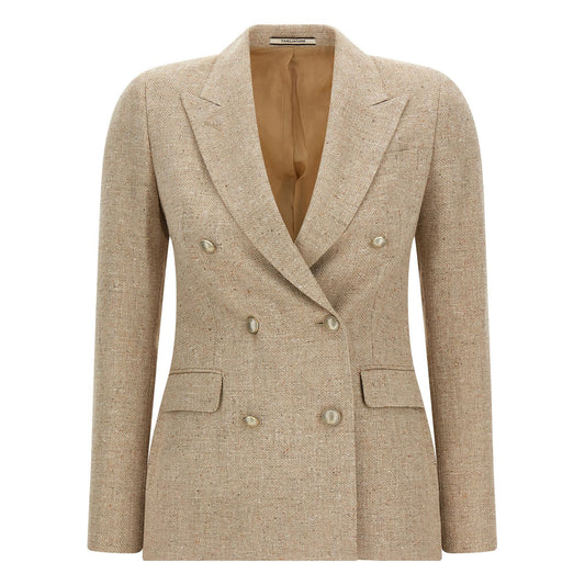 Tagliatore Beige Cotton Blazer