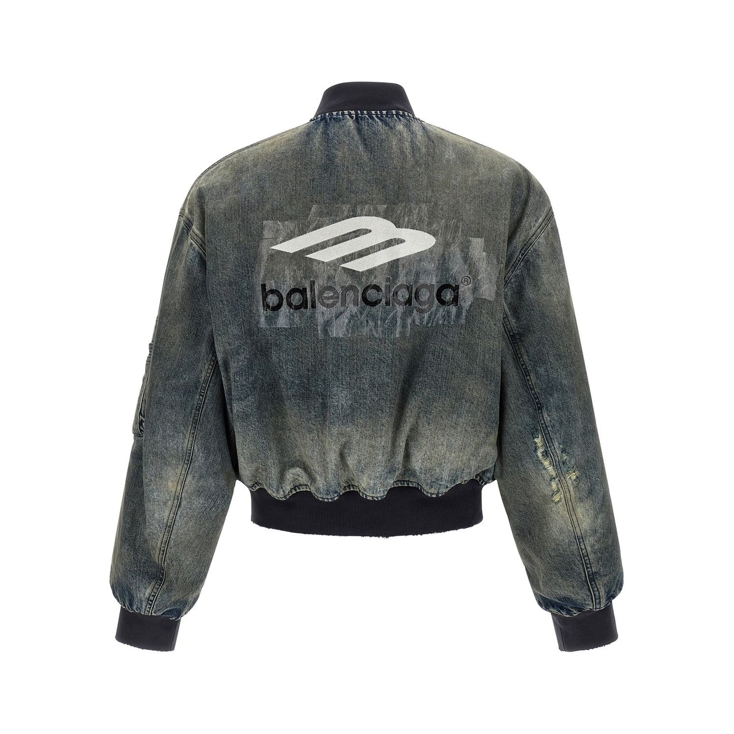 Balenciaga Gray Polyester Bomber