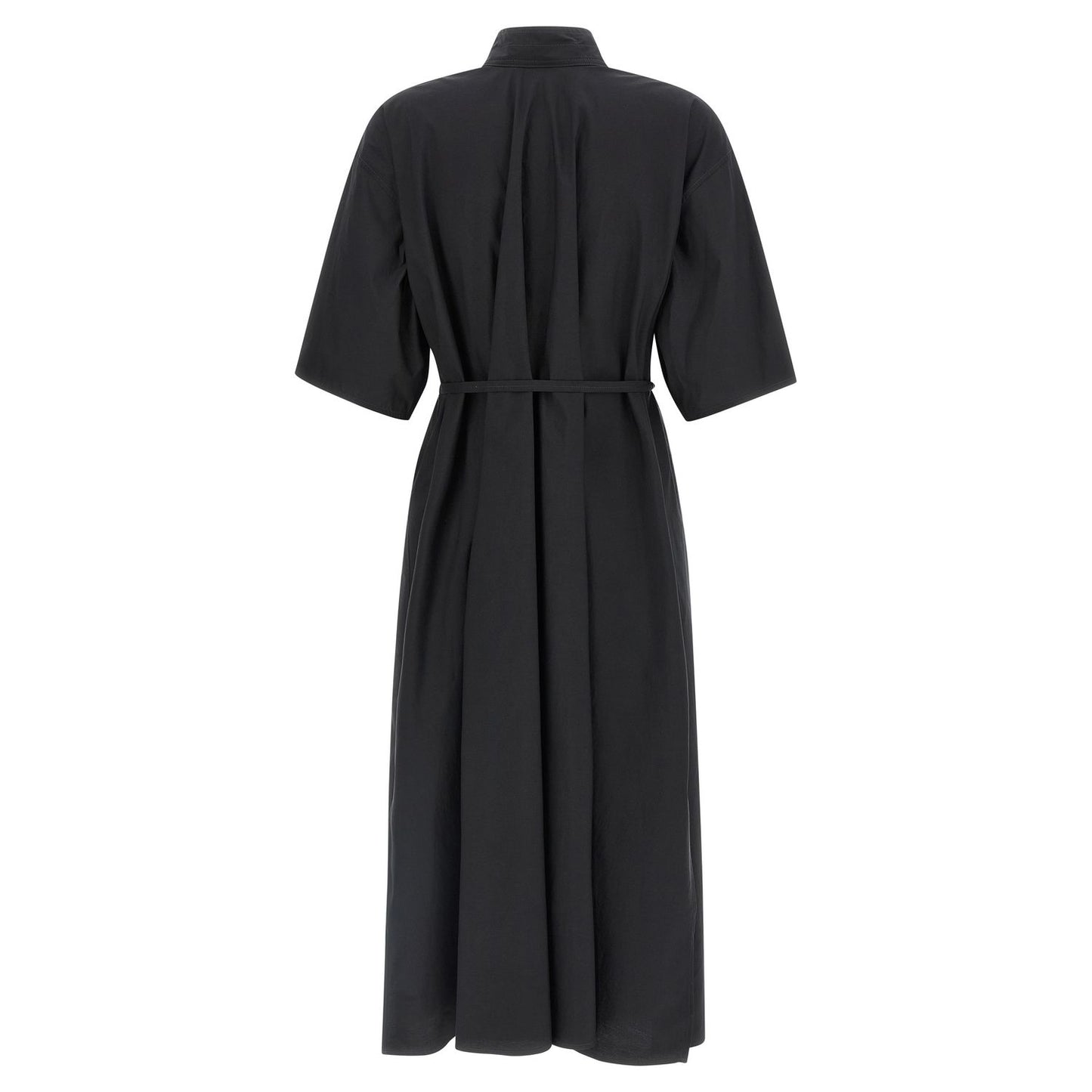 Lemaire Black Cotton Midi Dress