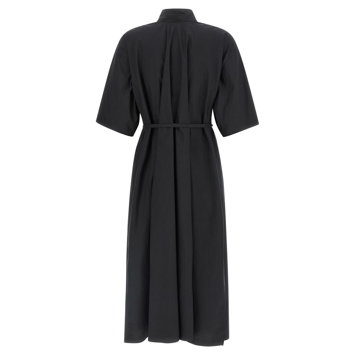 Lemaire Black Cotton Midi Dress