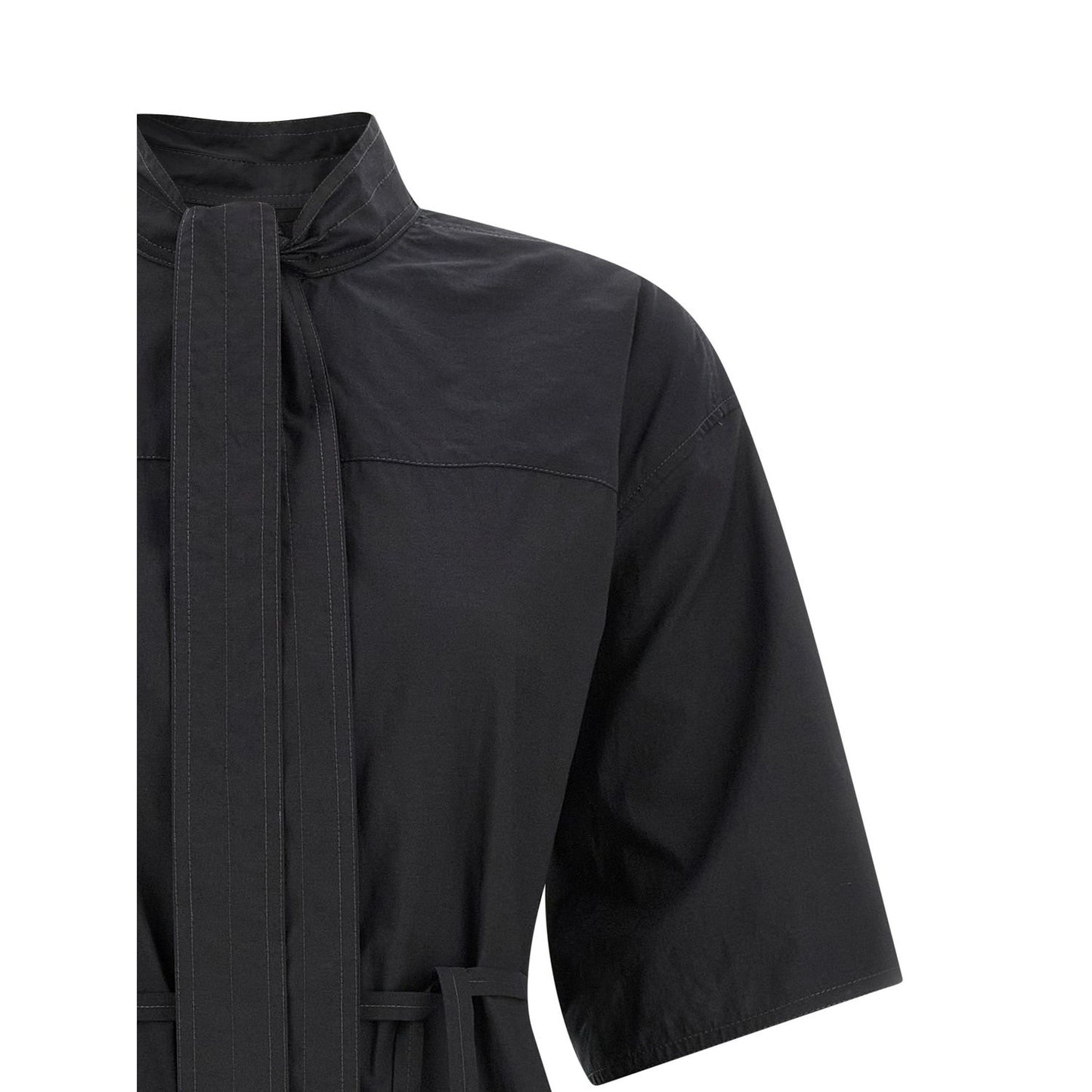 Lemaire Black Cotton Midi Dress