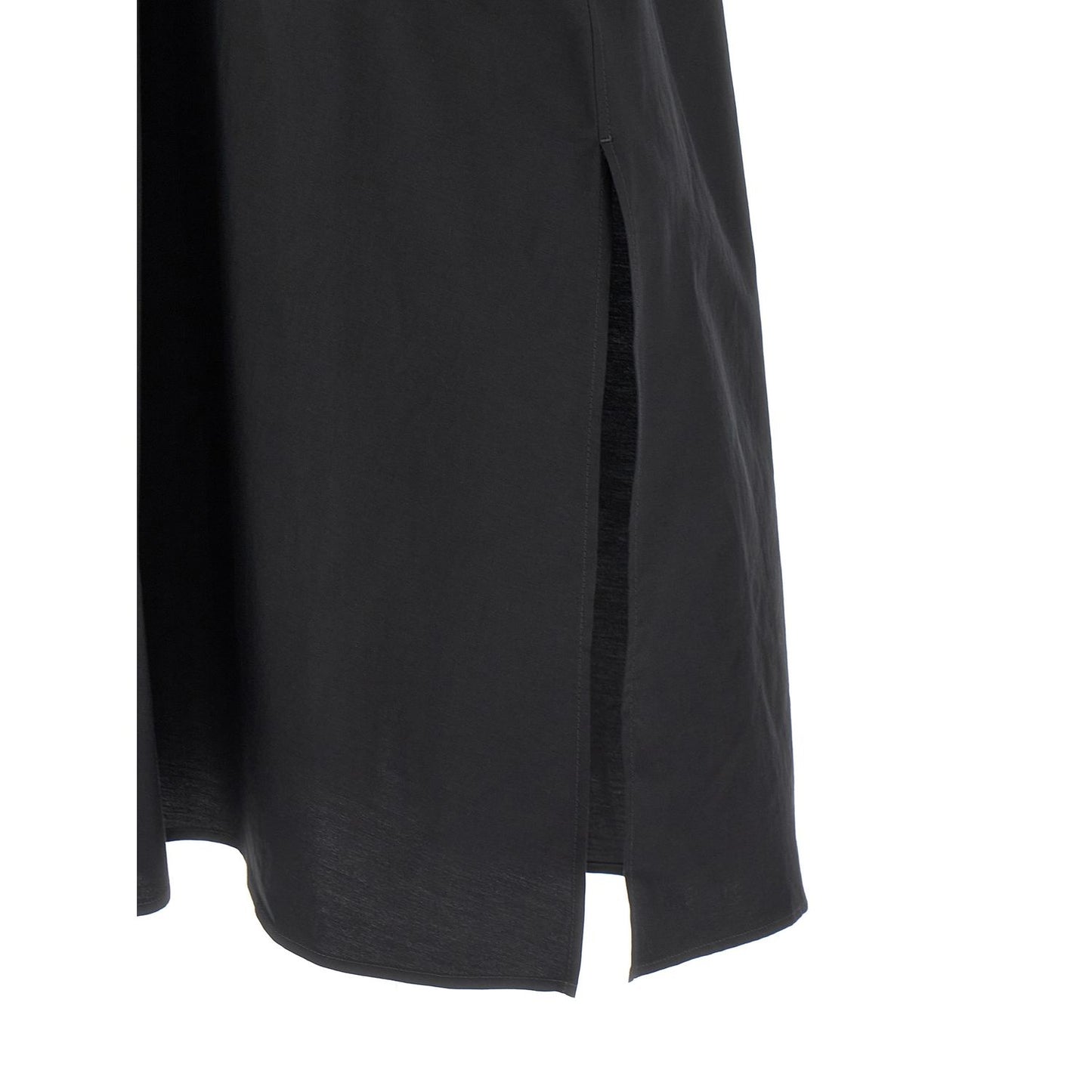 Lemaire Black Cotton Midi Dress