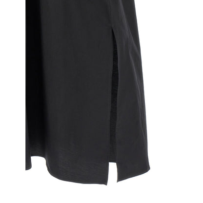 Lemaire Black Cotton Midi Dress