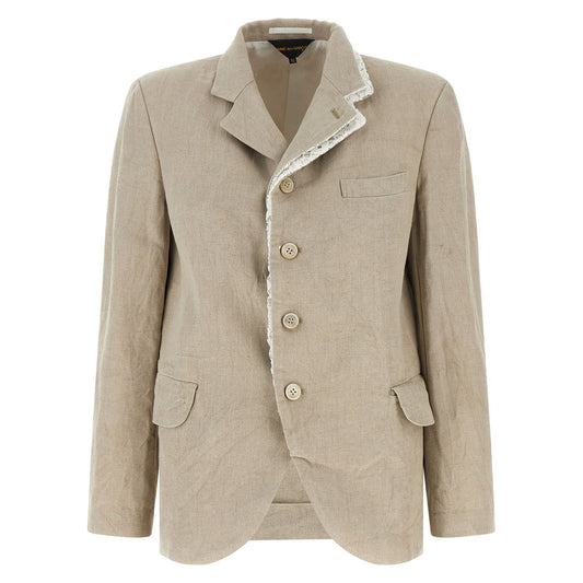 Comme Des Garçons Beige Linen Blazer