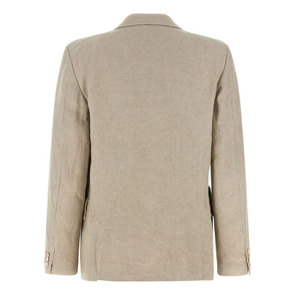 Comme Des Garçons Beige Linen Blazer