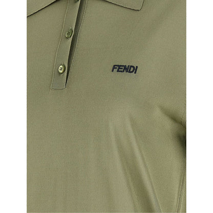Fendi Bicolor Viscose Polo Shirt