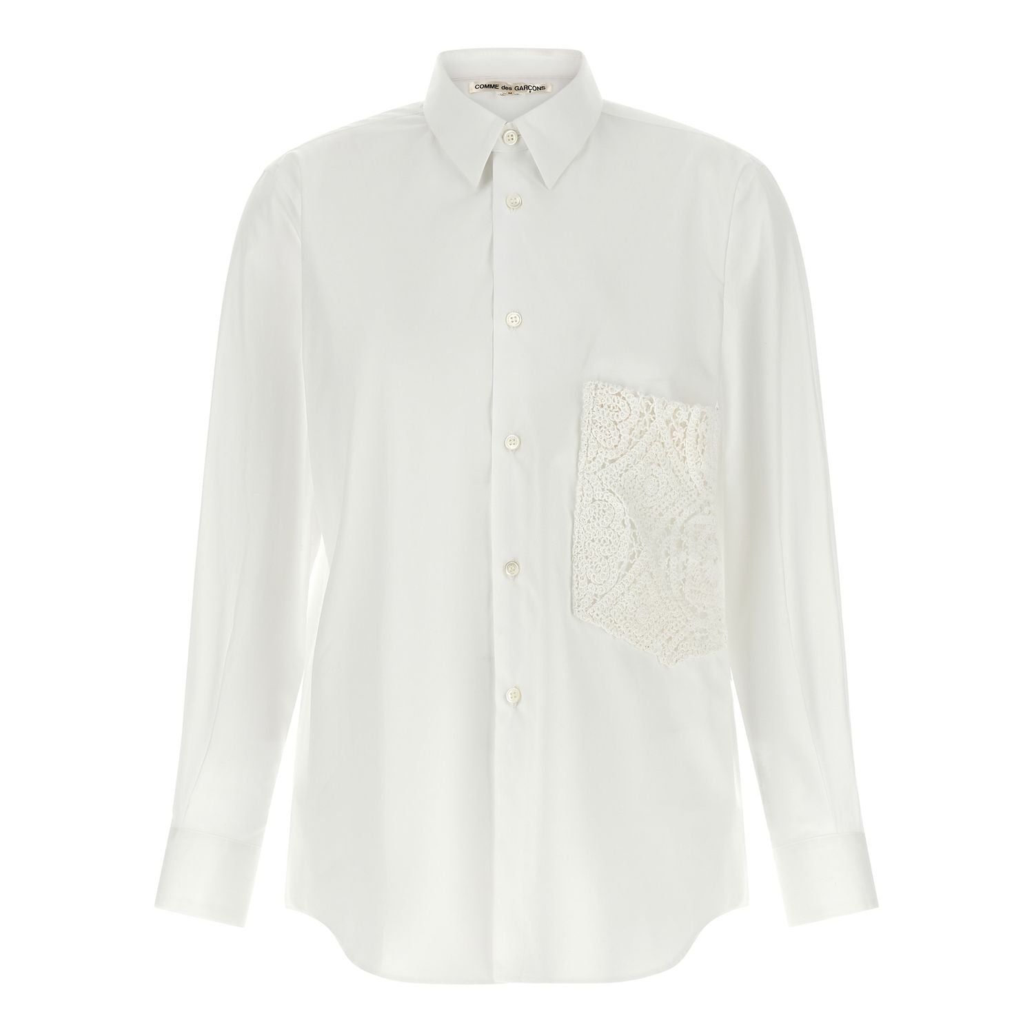 Comme Des Garçons White Cotton Blouse