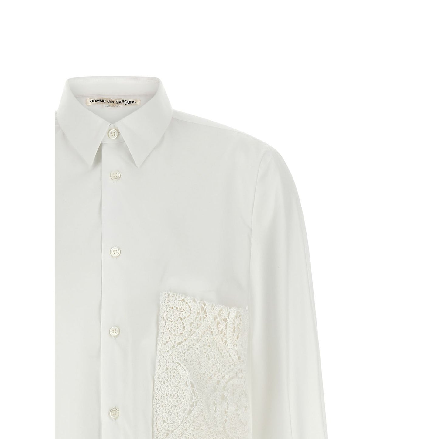 Comme Des Garçons White Cotton Blouse