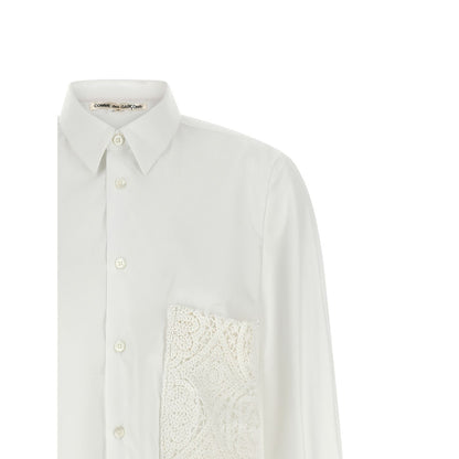 Comme Des Garçons White Cotton Blouse
