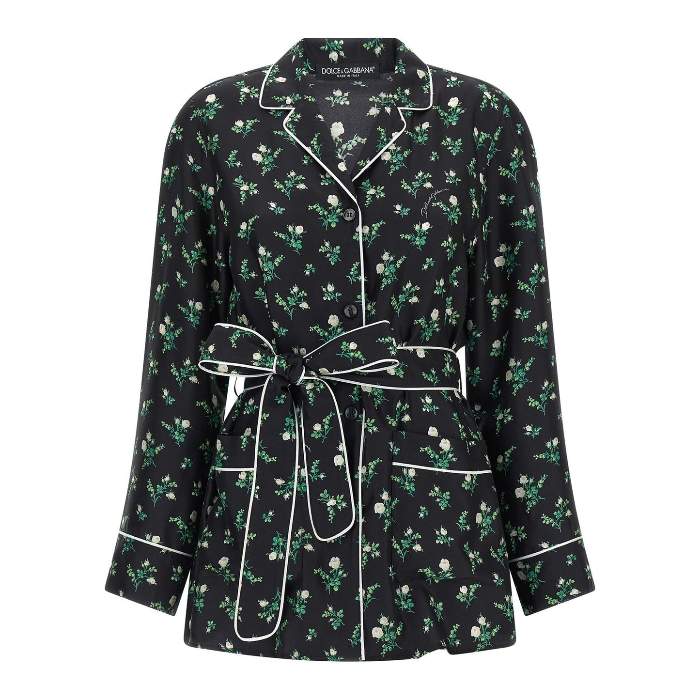 Dolce & Gabbana Black Silk Blouse