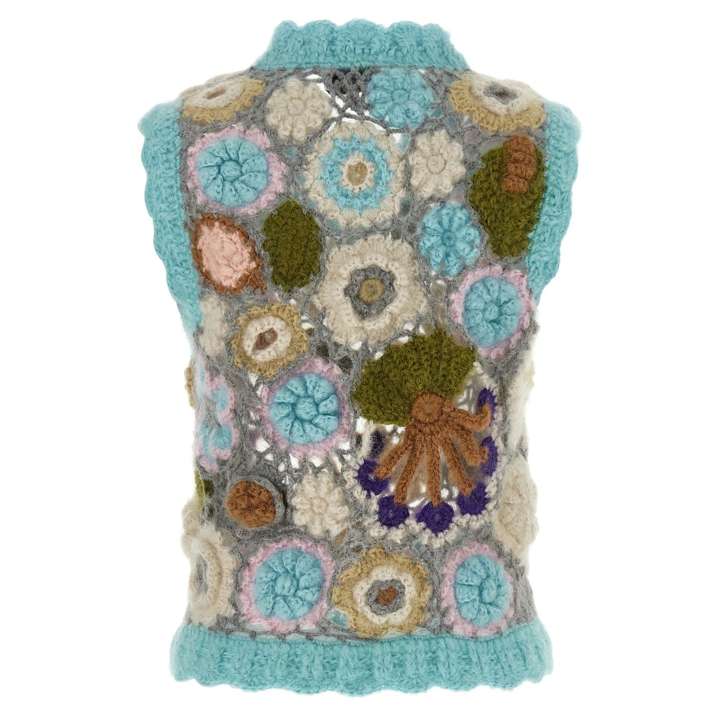 Ganni Multicolor Wool Sleeveless Jacket