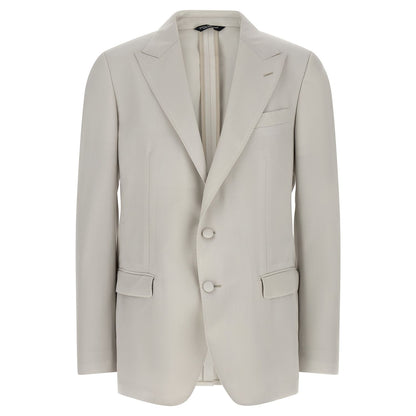 Dolce & Gabbana Gray Virgin Wool Blazer