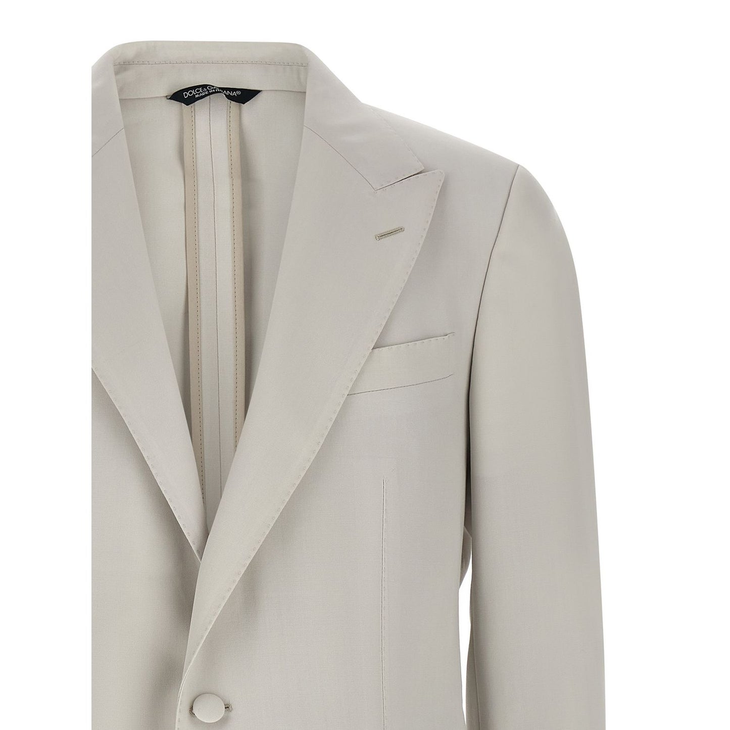 Dolce & Gabbana Gray Virgin Wool Blazer