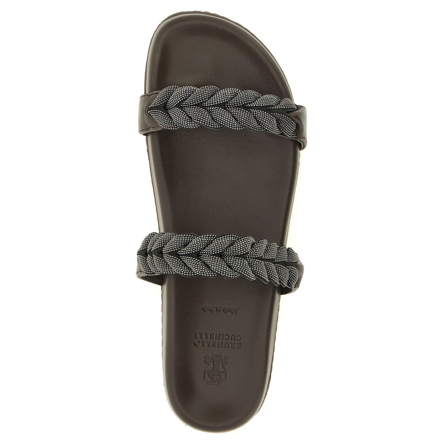 Brunello Cucinelli Brown Leather Slides