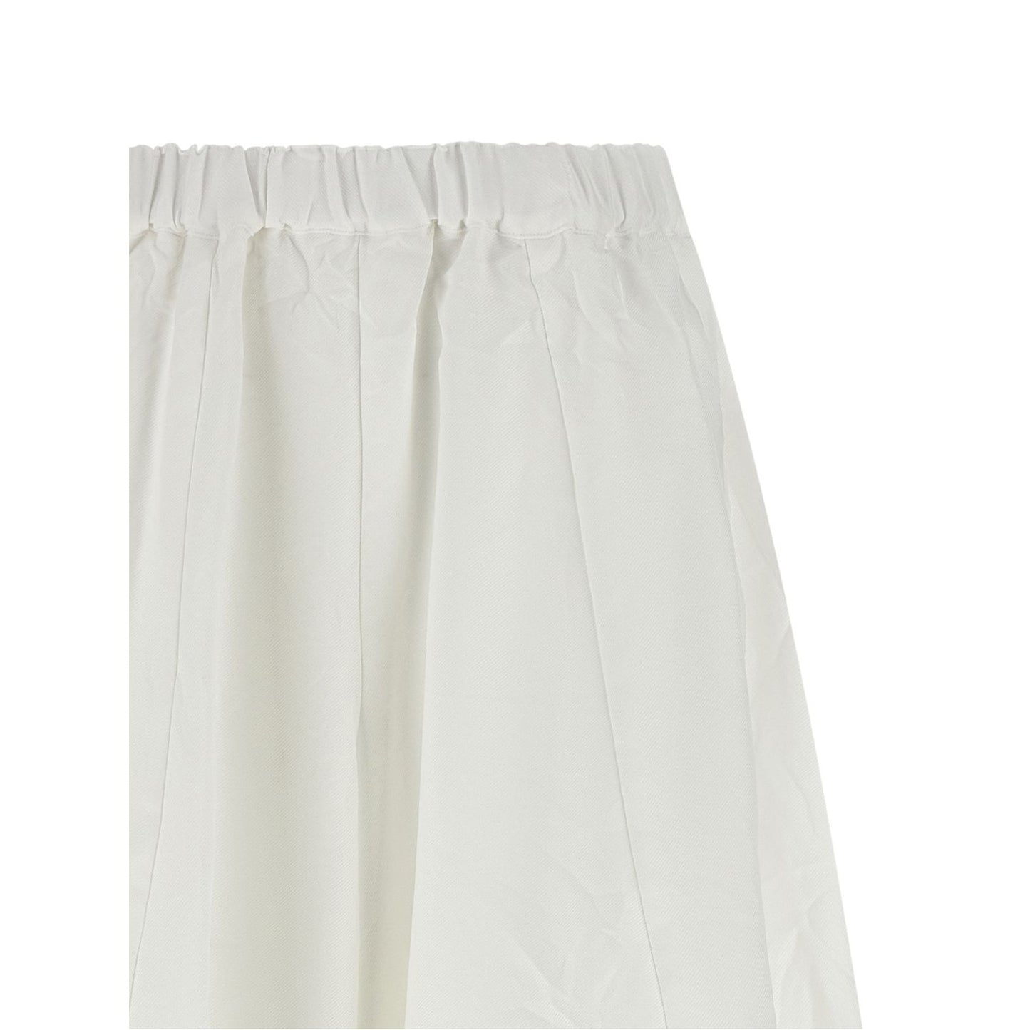 Comme Des Garçons White Polyester Casual Pants
