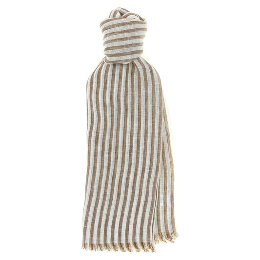 Brunello Cucinelli Brown Linen Scarf