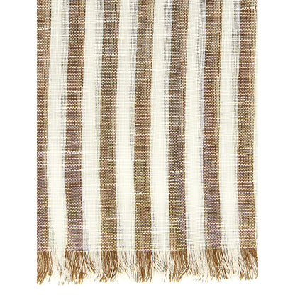 Brunello Cucinelli Brown Linen Scarf
