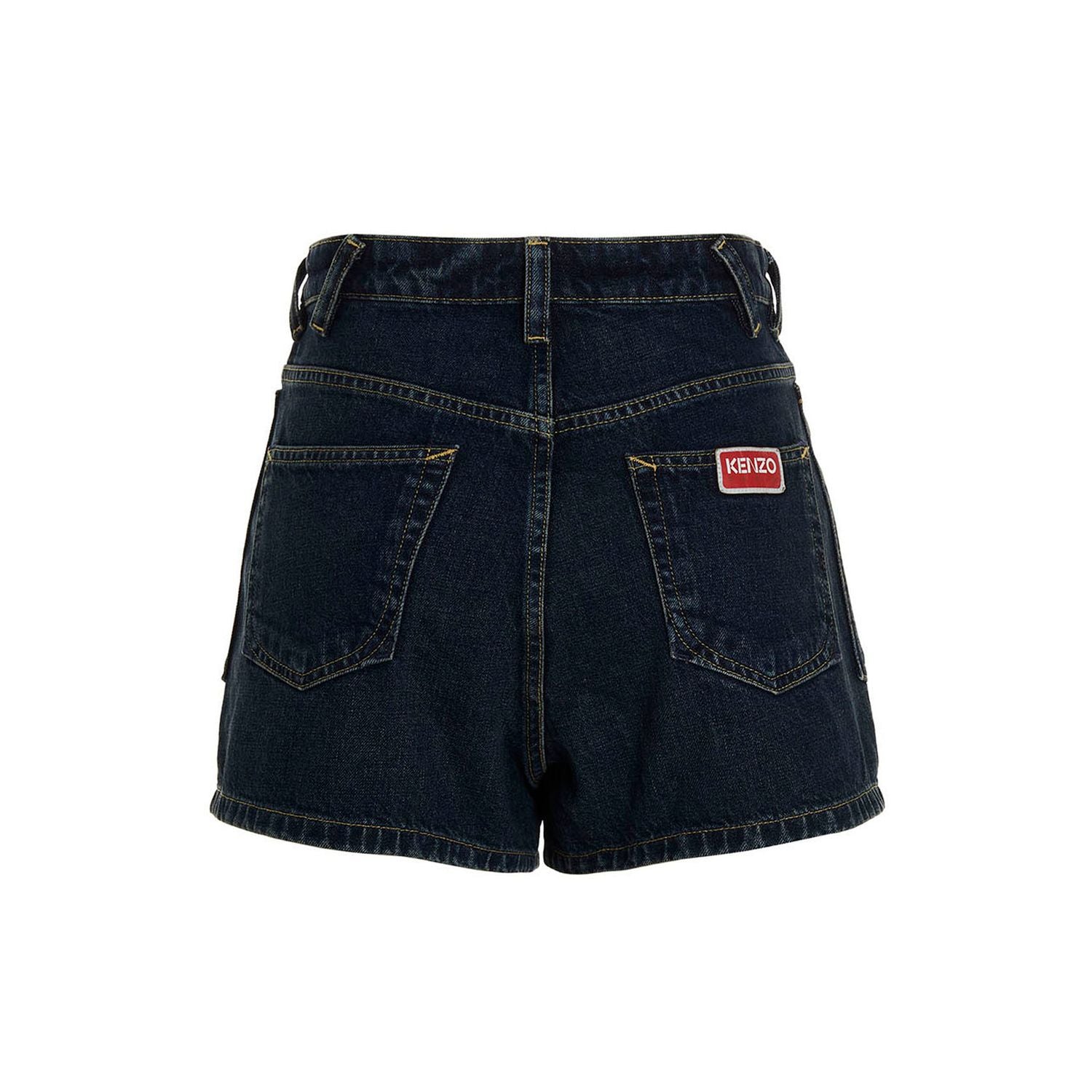 Kenzo Blue Cotton Bermuda Shorts