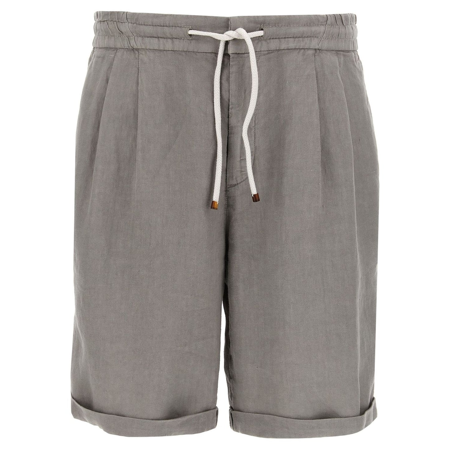 Brunello Cucinelli Gray Linen Bermuda Shorts