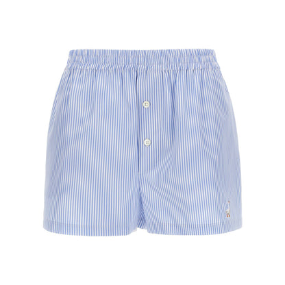 Moschino Blue Cotton Bermuda Shorts