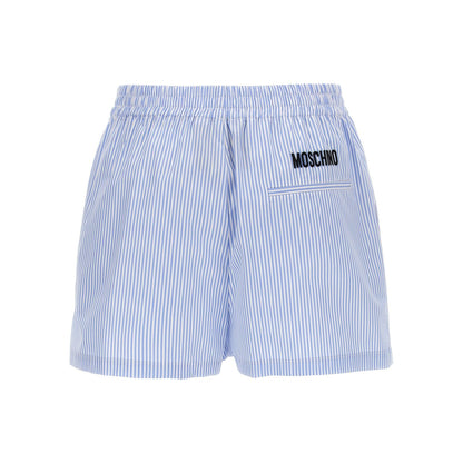 Moschino Blue Cotton Bermuda Shorts