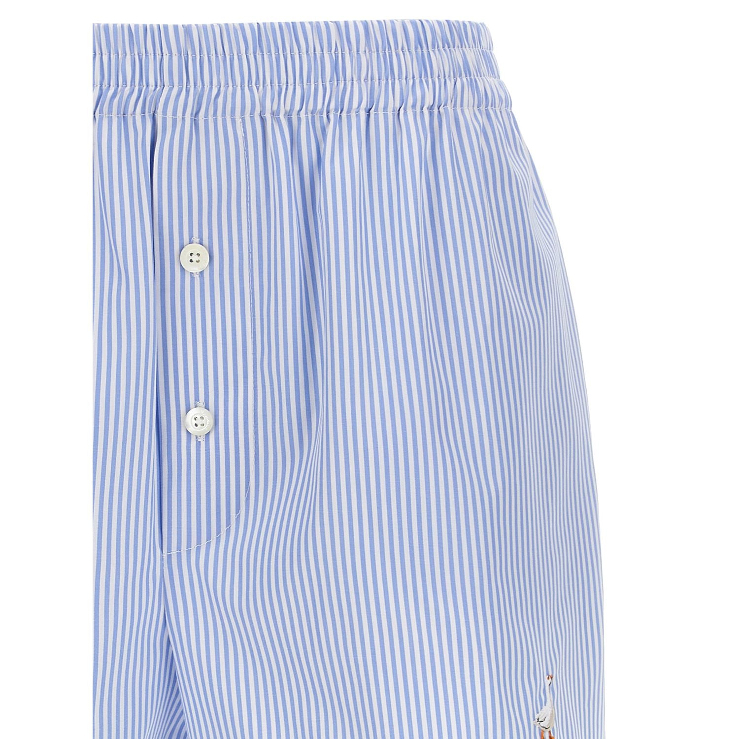 Moschino Blue Cotton Bermuda Shorts