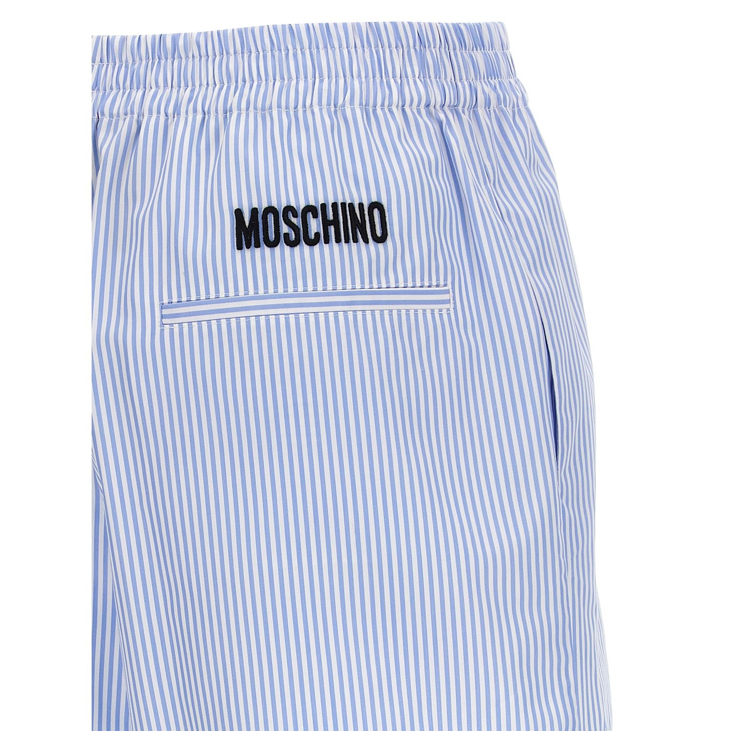 Moschino Blue Cotton Bermuda Shorts