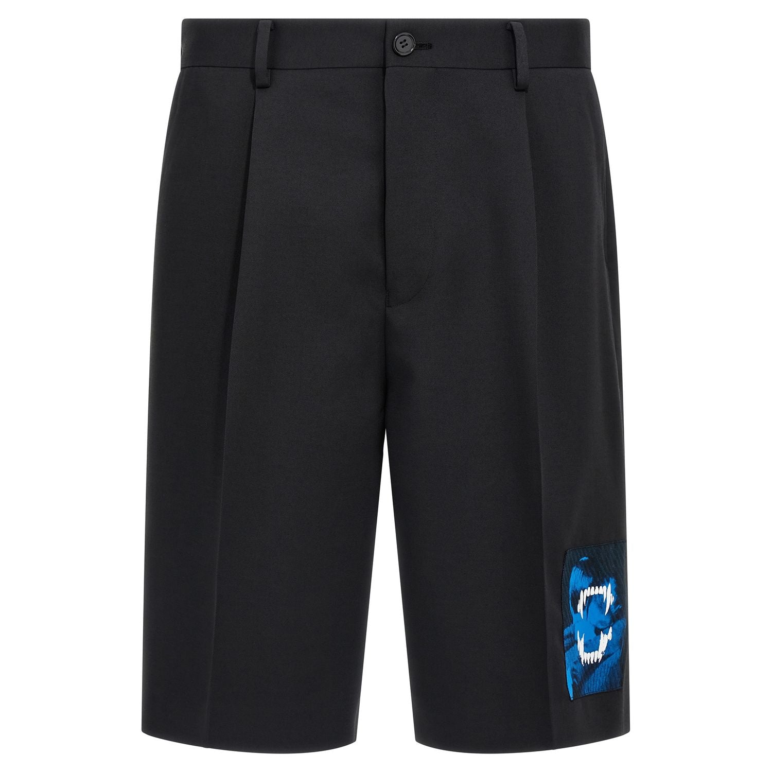 Undercover Black Polyester Bermuda Shorts