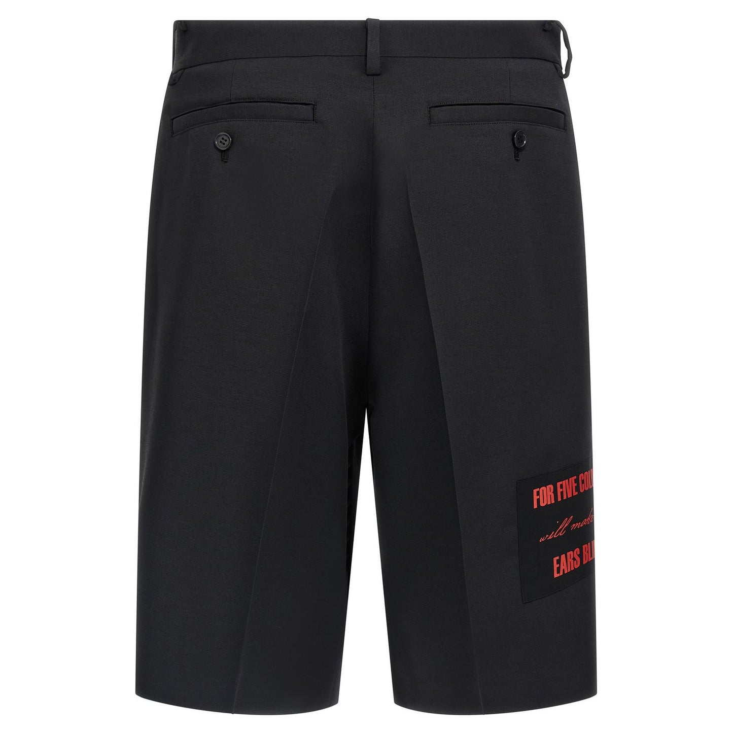 Undercover Black Polyester Bermuda Shorts