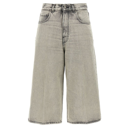 Haikure White Cotton Bermuda Shorts