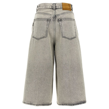 Haikure White Cotton Bermuda Shorts