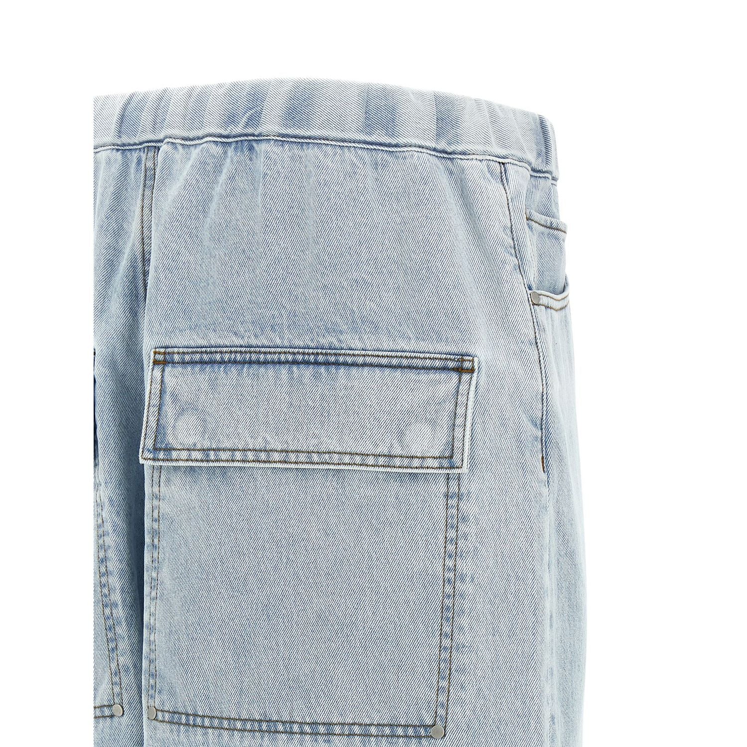 Entire Studios Blue Cotton Bermuda Shorts