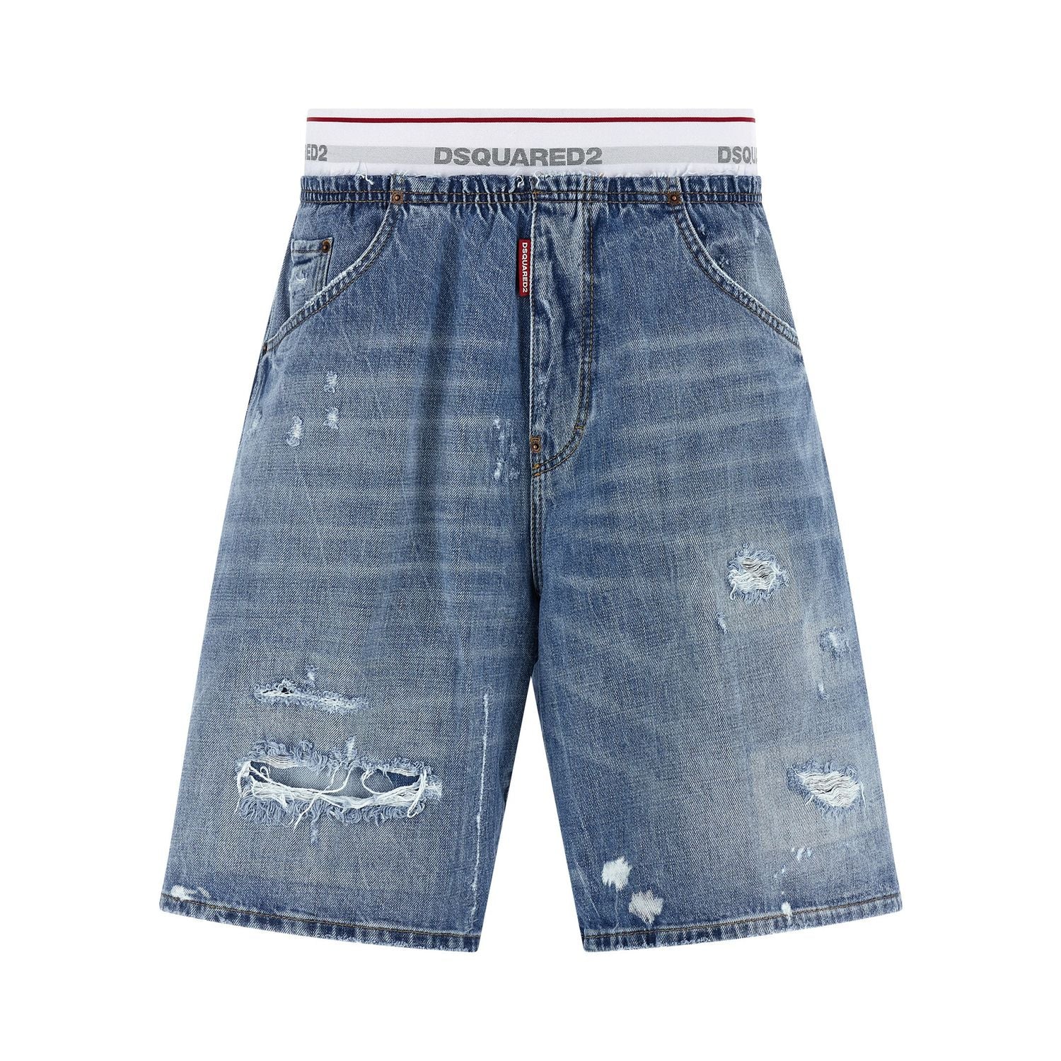 Dsquared² Blue Cotton Bermuda Shorts