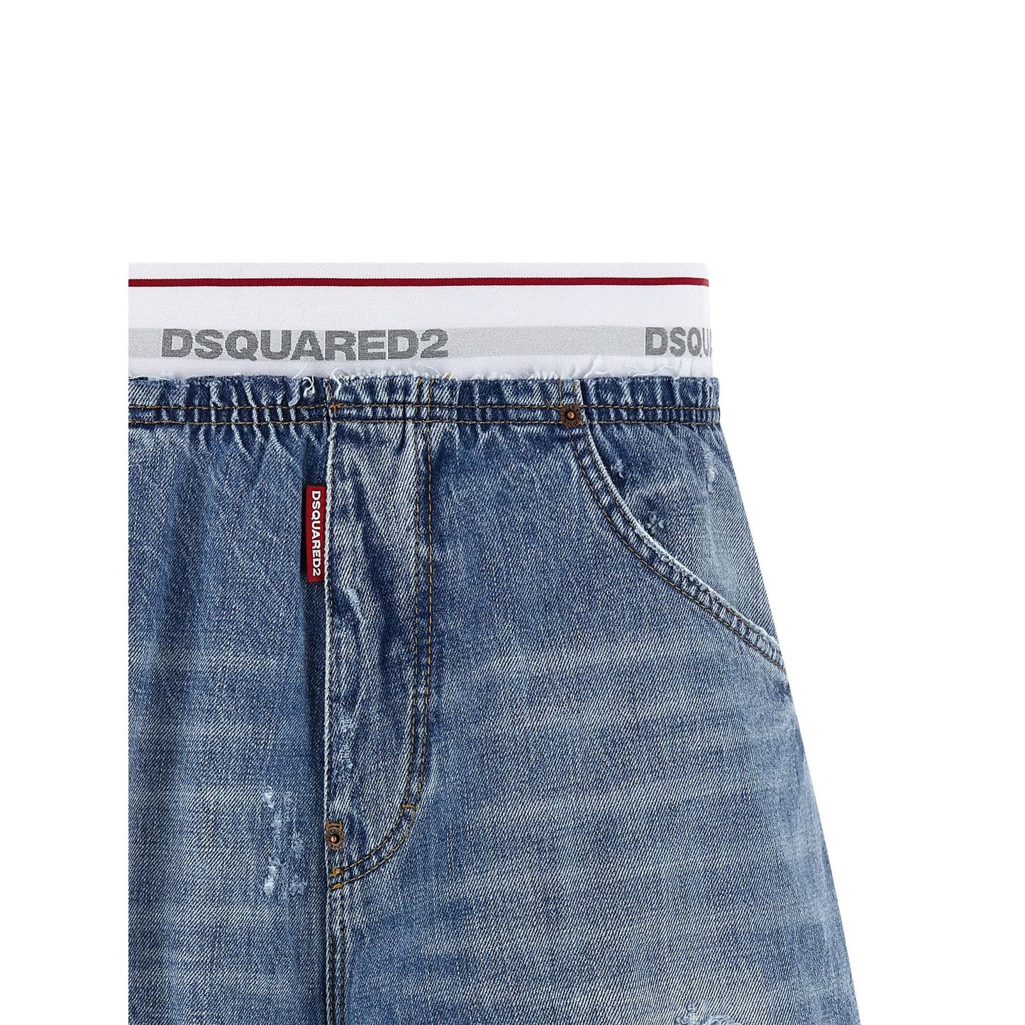 Dsquared² Blue Cotton Bermuda Shorts