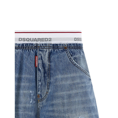 Dsquared² Blue Cotton Bermuda Shorts