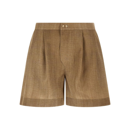Ermanno Scervino Beige Polyester Bermuda Shorts