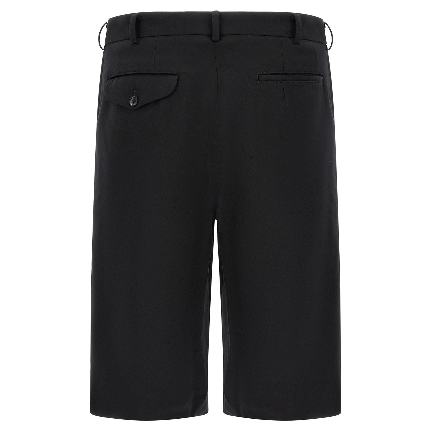 Comme Des Garçons Black Wool Bermuda Shorts