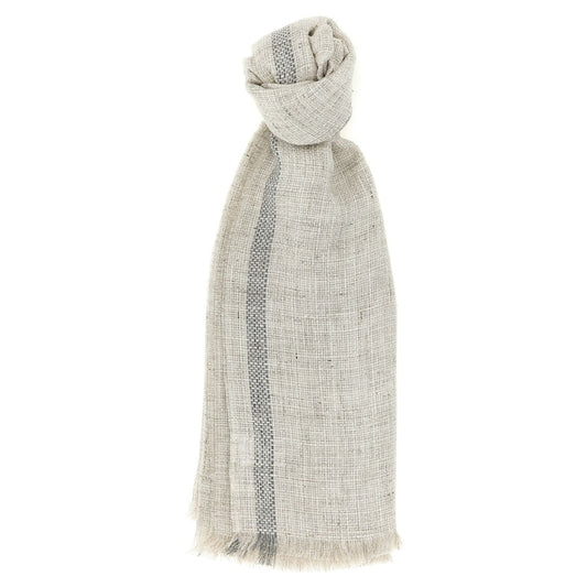 Brunello Cucinelli Gray Linen Scarf