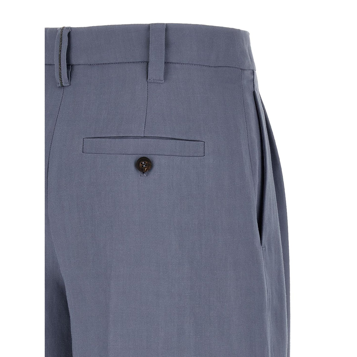 Brunello Cucinelli Blue Viscose Bermuda Shorts