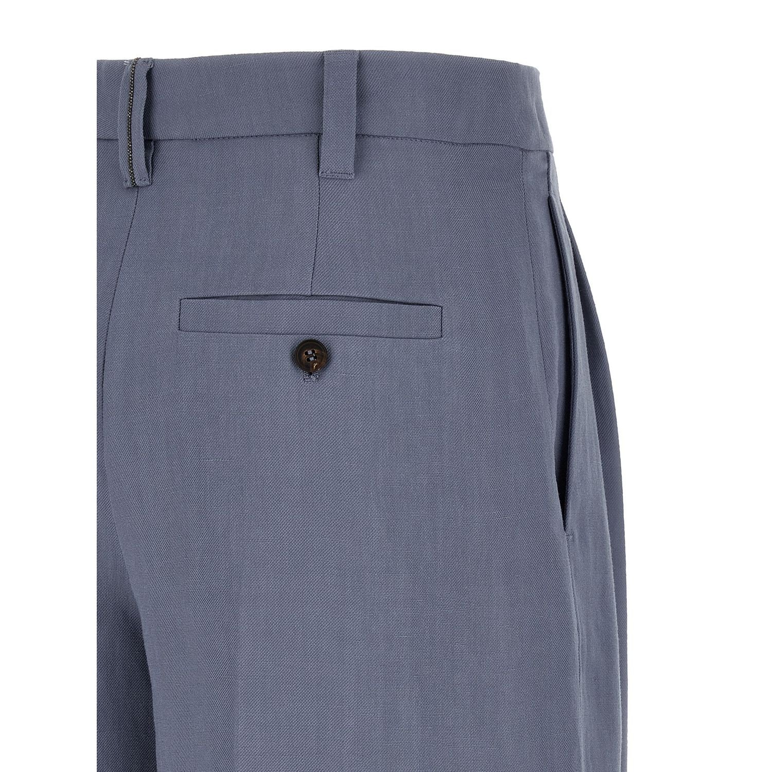 Brunello Cucinelli Blue Viscose Bermuda Shorts