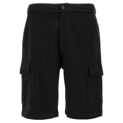 Brunello Cucinelli Black Cotton Bermuda Shorts