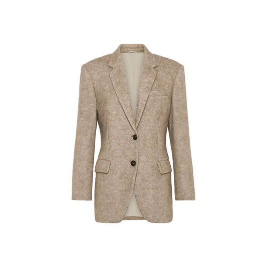Brunello Cucinelli Beige Cashmere Blazer