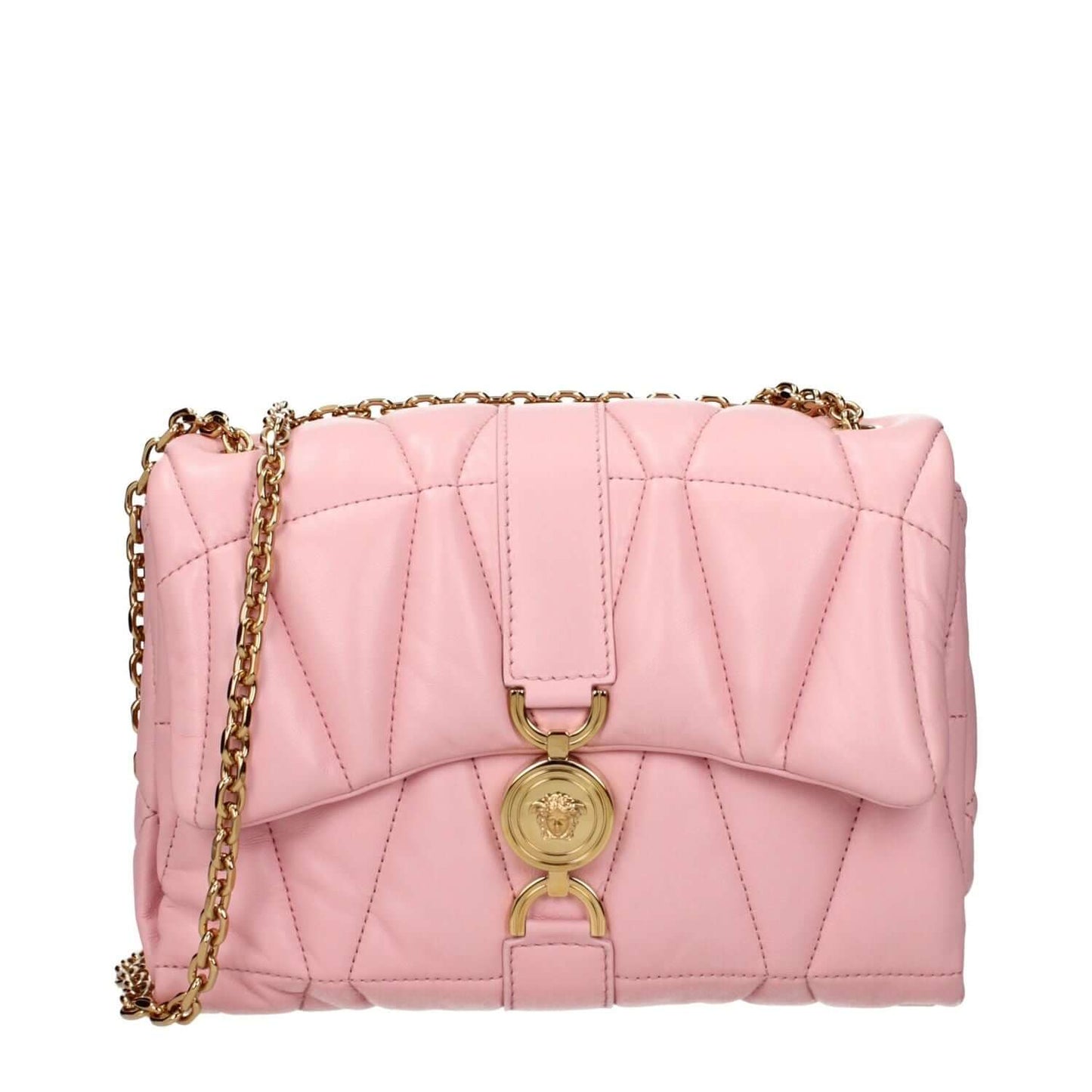 Versace Pink Leather Shoulder Bag