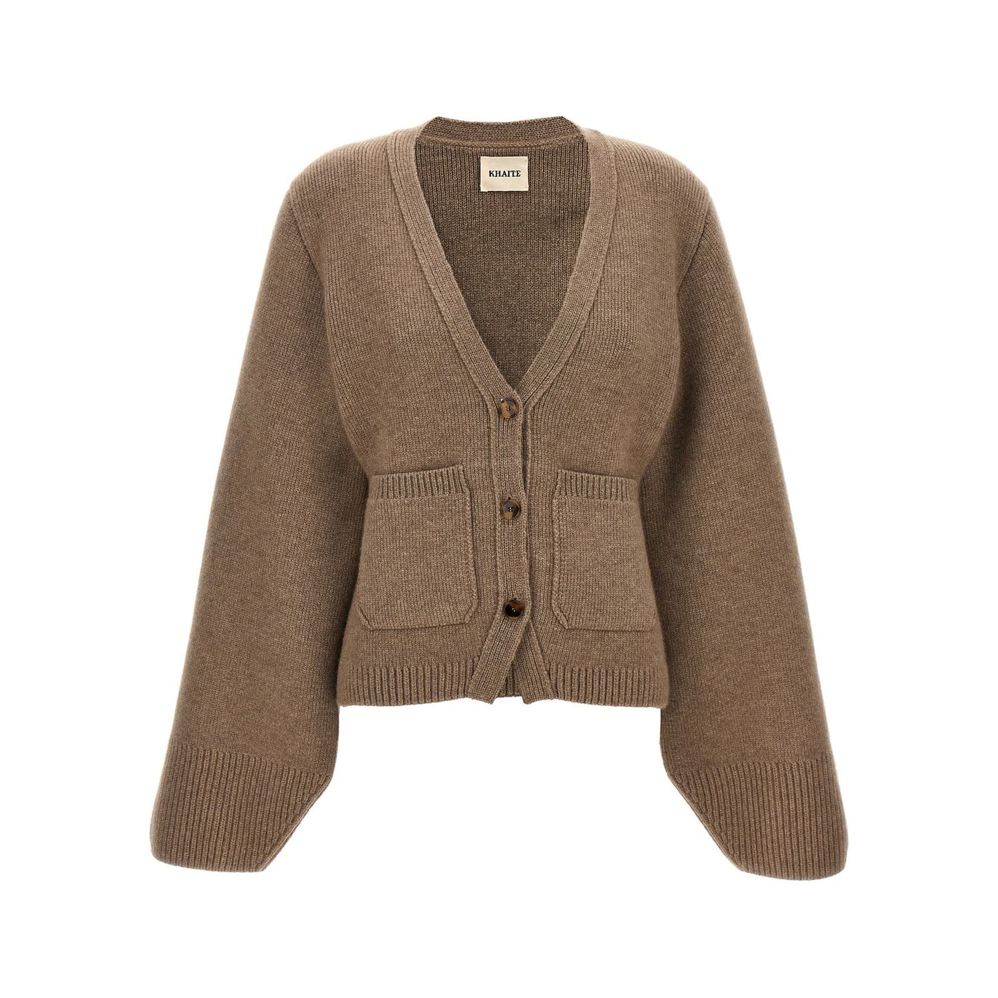 Khaite Brown Cashmere Cardigan
