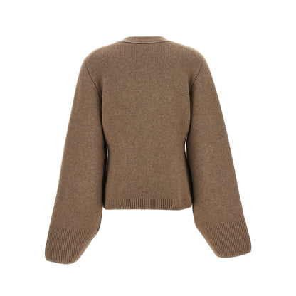 Khaite Brown Cashmere Cardigan