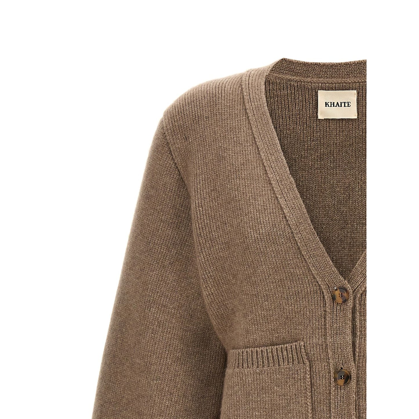 Khaite Brown Cashmere Cardigan