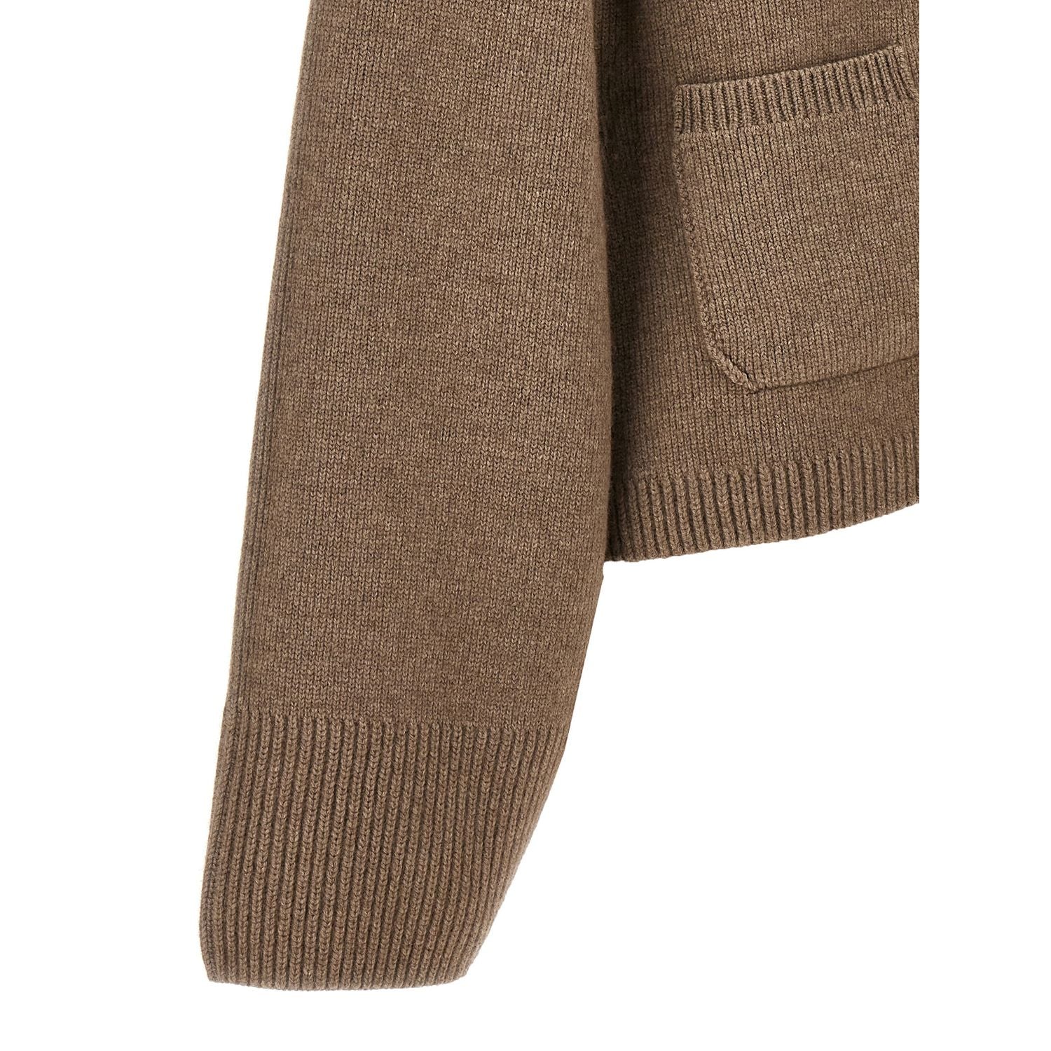 Khaite Brown Cashmere Cardigan