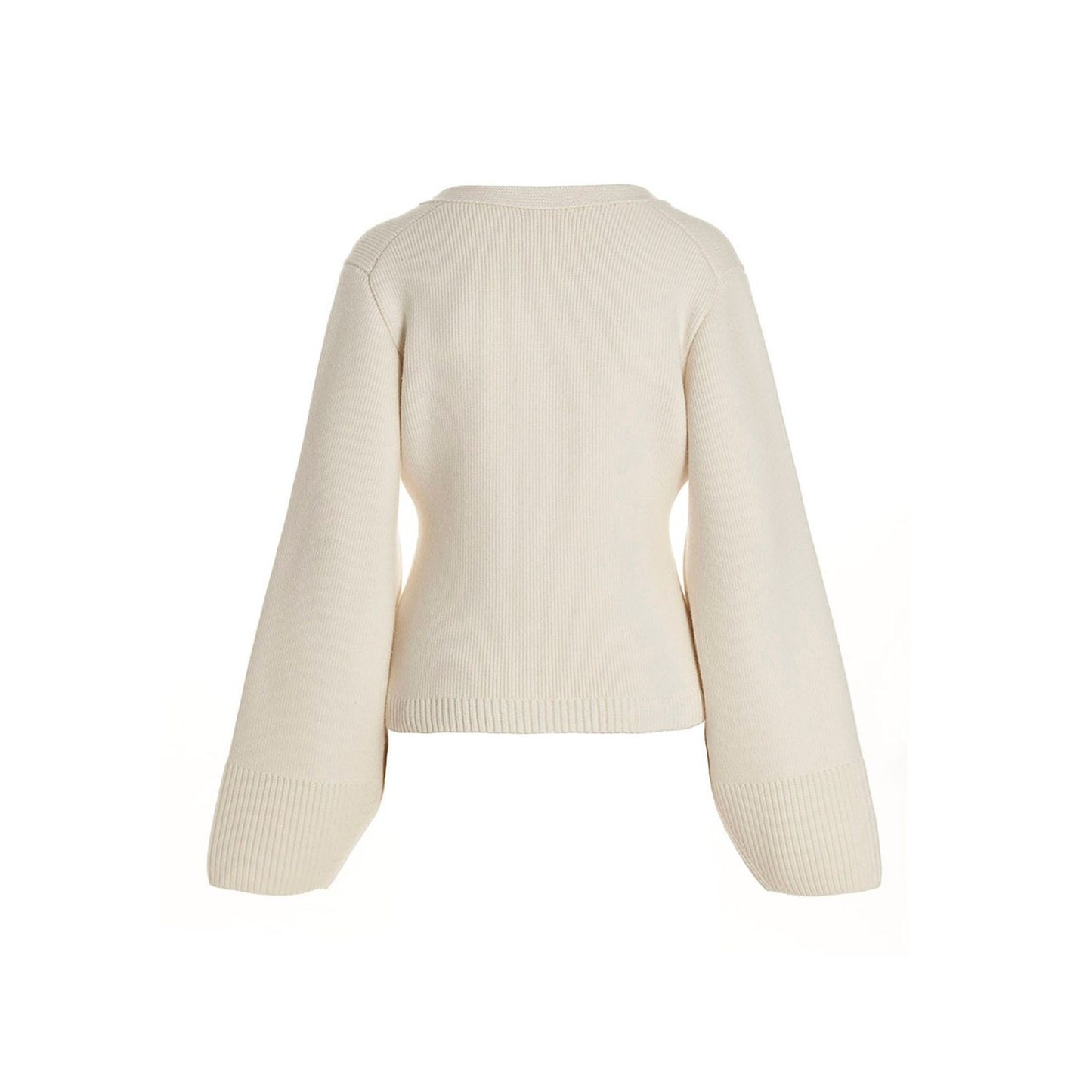 Khaite White Cashmere Cardigan