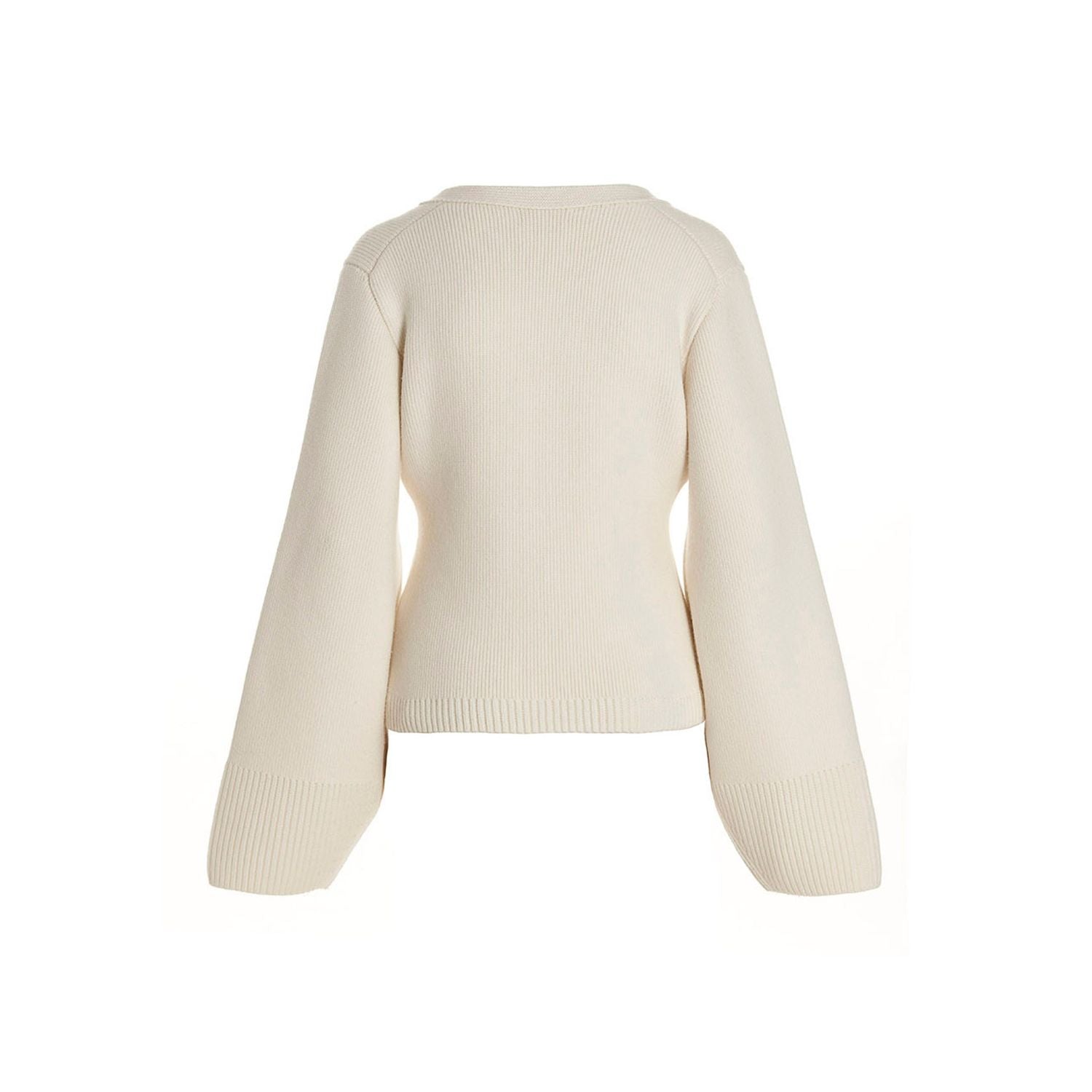 Khaite White Cashmere Cardigan